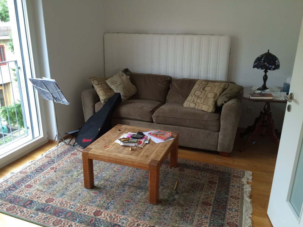 Half of the family room.