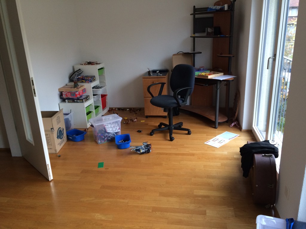 The other half of the family room. No matter how hard I try the Lego people just keep coming out.