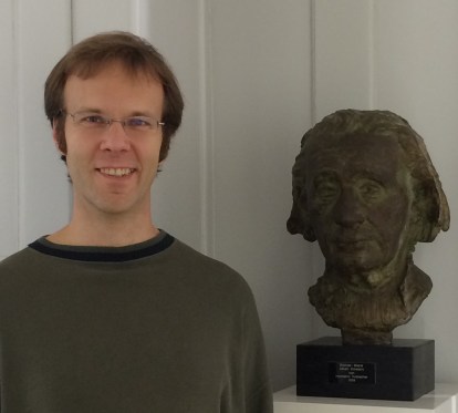 One of the smartest men alive.  And a bust of Einstein. 