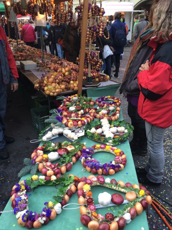 All these are onions. And garlic. And onions and garlic. With dried flowers.