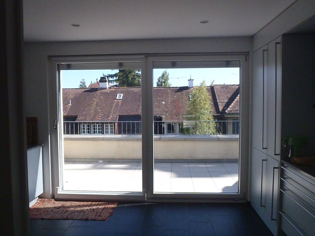 My huge, huge doors to the terrace! The light is incredible and really makes me feel peppy in the morning.  