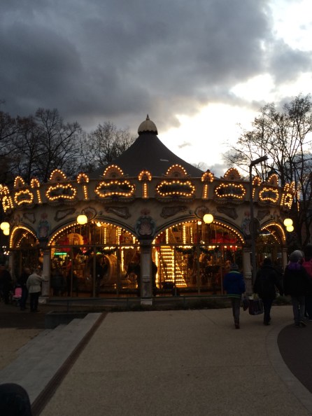 This is France so of course every park must have a carousel.  This one lights up! 
