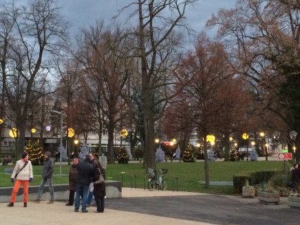 The park was decorated beautifully!