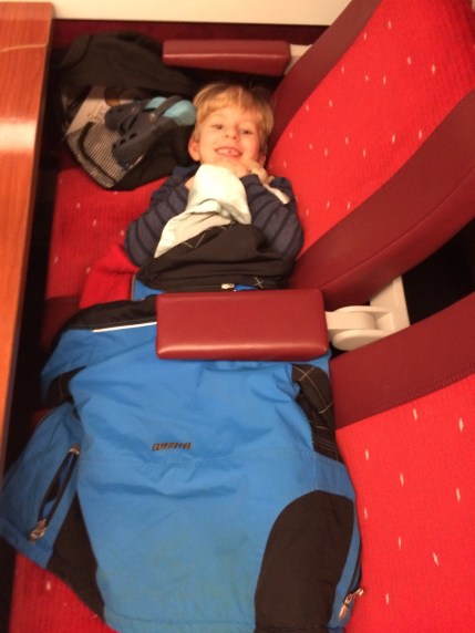 H loved being able to stretch out.