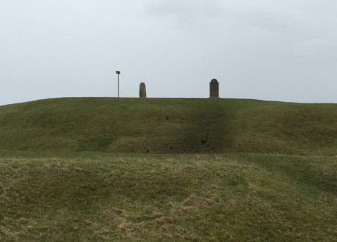 The stone to the left is the Stone of Destiny. The Irish Kings would process there to be crowned.  (we think....)