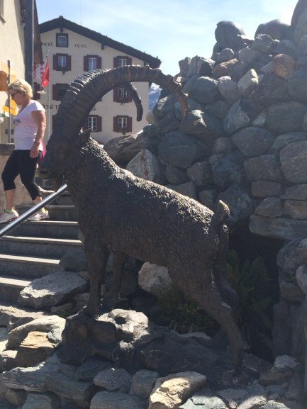 A statue of a Steinbock. Just so you know when you see it live and in person.