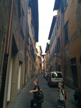 That look on E's face is, "There is pizza everywhere!"