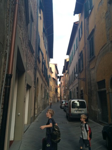 That look on E's face is, "There is pizza everywhere!"