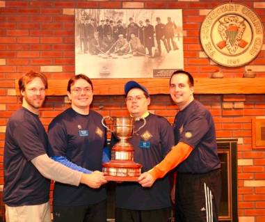 Mark curling trophy